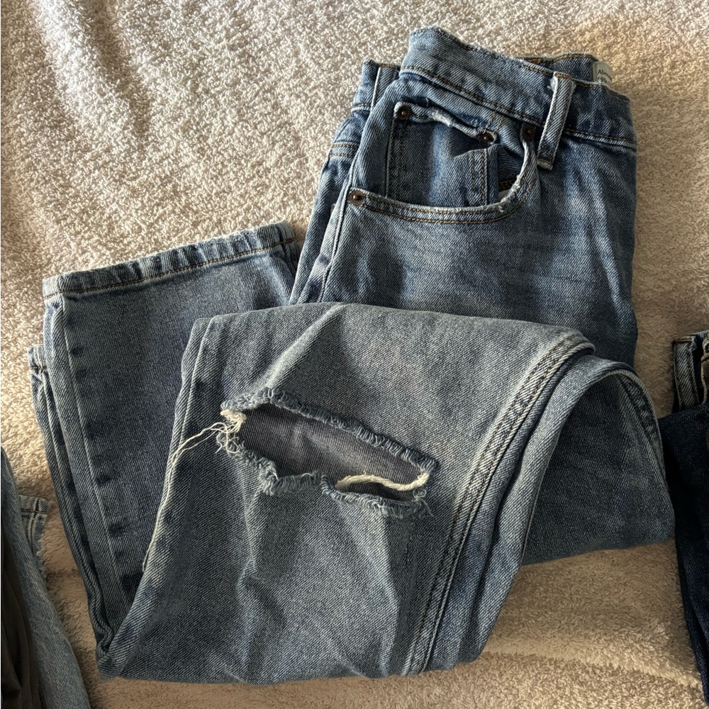 90s straight ultra high rise jeans Abercrombie